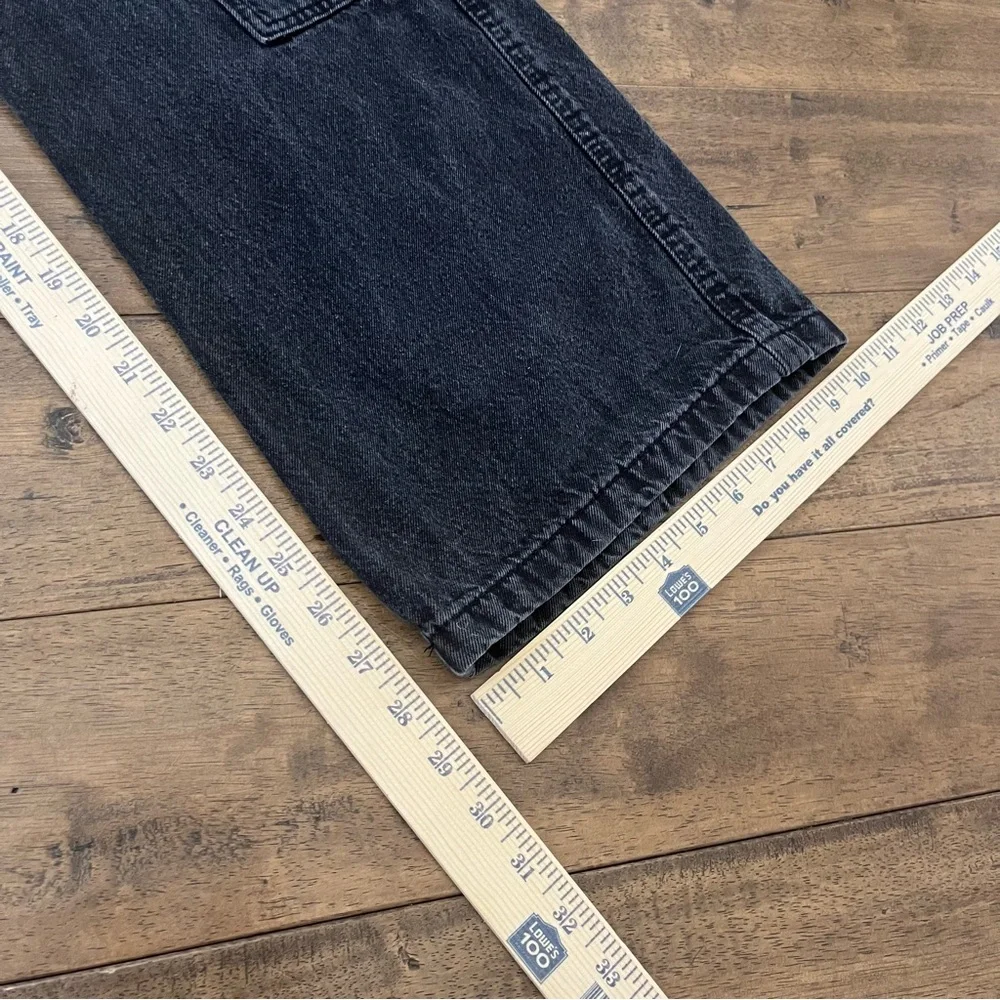 Baggy Cotton-On Black Wide Leg Woman Cargo Jeans - Picture 5 of 5